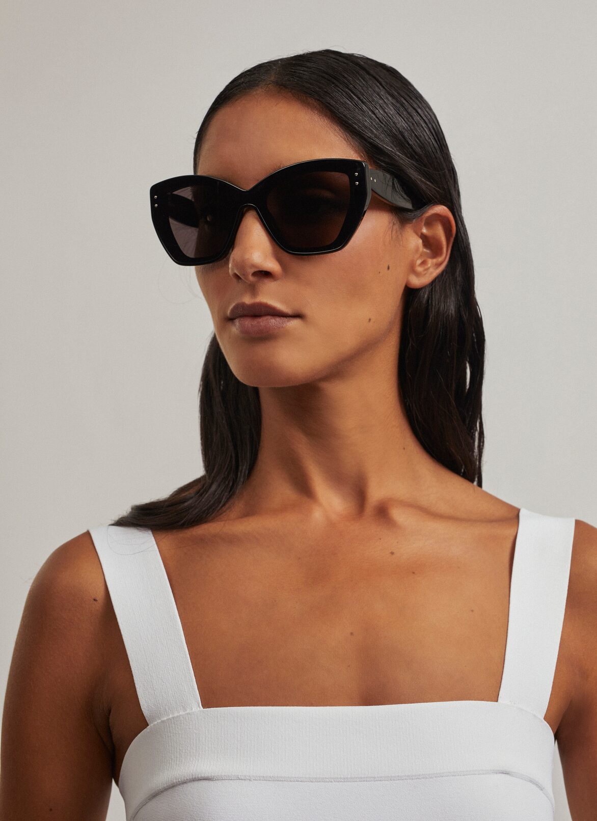 BLACK SUNGLASSES  ALAÏA BLACK-GREY BLACK SUNGLASSES